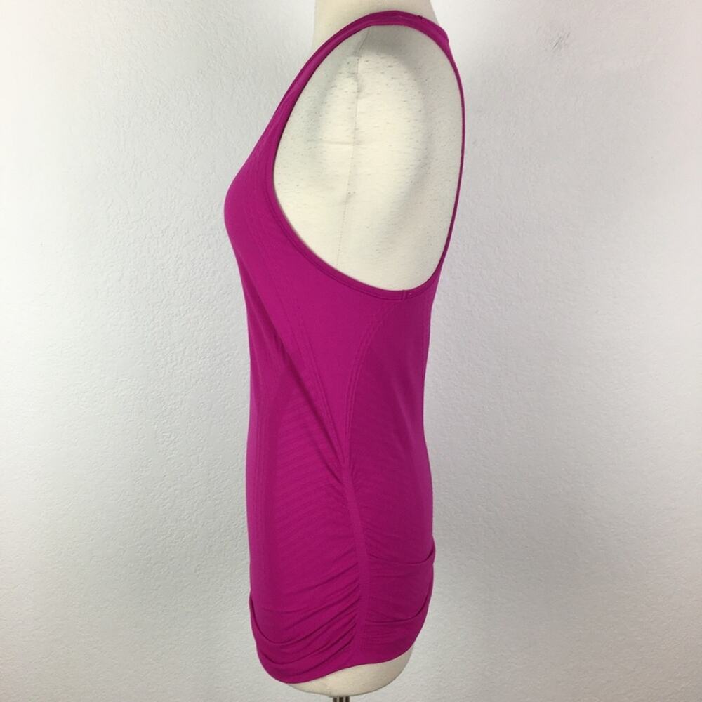 Athleta Pink Ruched Racerback Athletic  Tank Small - Picture 5 of 8